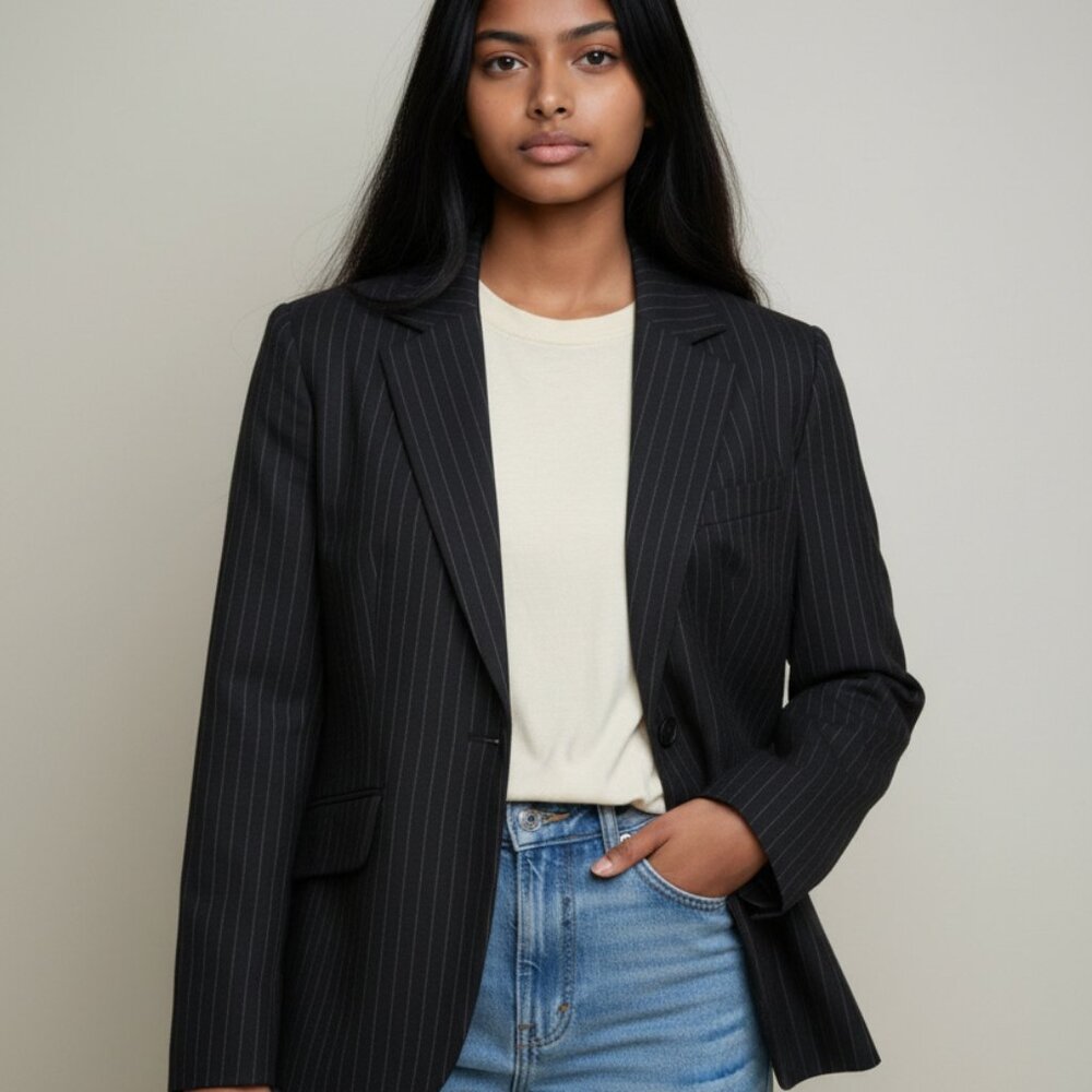 Old Navy Black Pinstripe Women's Blazer